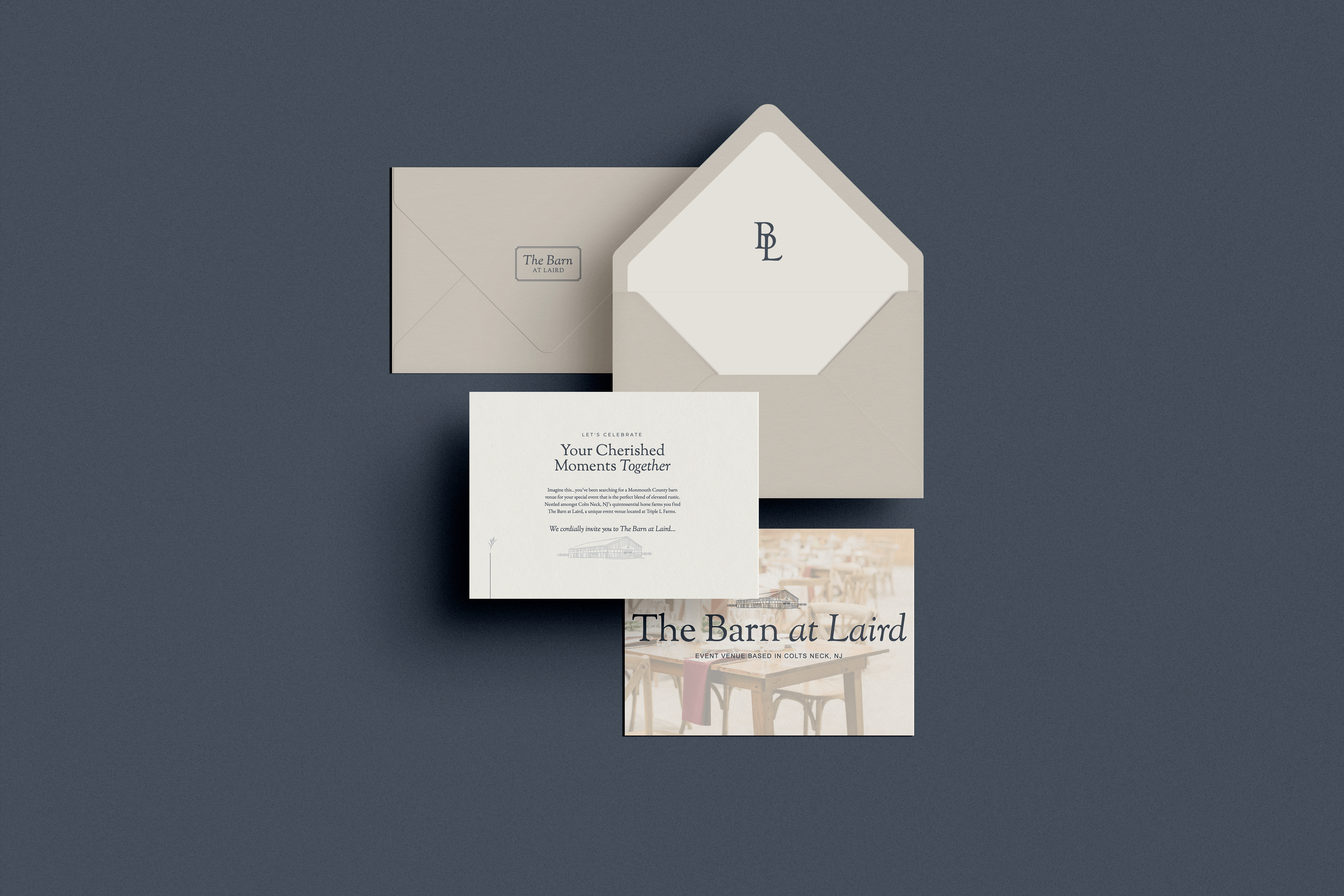 Brand Design for event venue The Barn at Laird by Farm & Fir Co.